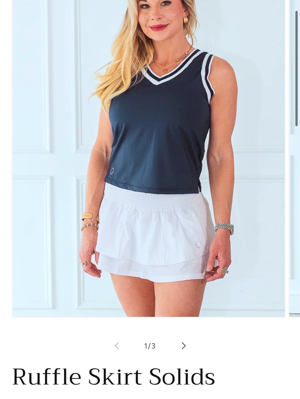 The Bubble Ruffle Skirt Solid- White